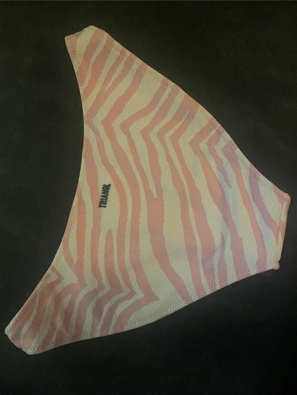 Triangl Swimwear Pink & White Striped Bikini Bottom